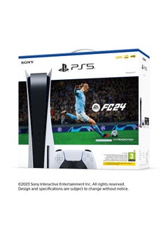 Buy PlayStation 5 Disc Console with Controller (International Version) and FC 24 Voucher Bundle in Saudi Arabia