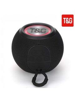 اشتري TG-337 TWS Round Portable Wireless Bluetooth Speaker with LED Flashing Lights Black في السعودية
