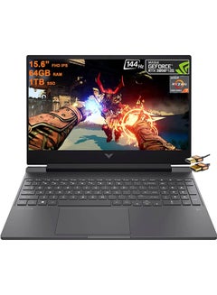 Buy Victus 15 Gaming Laptop With 15.6-Inch Display, Ryzen 7 5800H Processor/64GB RAM/1TB SSD/4GB Nvidia GeForce RTX 3050 Ti Graphic Card/Windows 11 + HDMI Cable English Black in UAE