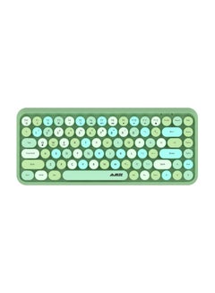 اشتري Wireless Bluetooth keyboard, Cute Mini 84-key Compact Keyboard, 2.4GHz wireless connect, Typewriter ABS Retro Round Key Caps, Matte Panel, Ergonomic Design for PC Computer Laptops Colourful Green في السعودية