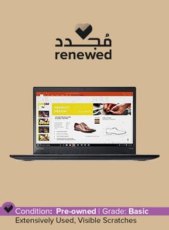 Buy Renewed - Thinkpad T470s (2017) Business Laptop With 14-Inch Display, Intel Core i7 Processor/7th Gen/8GB RAM/256GB SSD/Intel HD Graphics 620 With Keyboard English/Arabic Black in Saudi Arabia