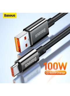 اشتري Superior Series Fast Charging Data Cable USB to Type-C 100W 1m Cluster Black black في مصر