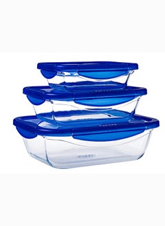 Buy Pyrex Cook&Go Rectangle With Lid 3.5L Transparent 30 x 23 x 9 cmcm in Egypt