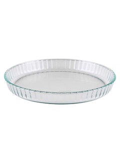 Buy Bake and Enjoy Flan Dish Round 28Cm 1.6L Transparent 28 x 28 x 3.8 cmcm in Egypt