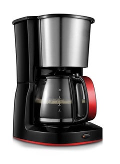 Buy Electric Coffee Maker 1.25 L 1000 W E03401 Black/Silver/Red in Saudi Arabia