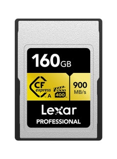 Buy Professional 160GB CFexpress Type A Gold Series Memory Card, Up to 900MB/s Read, Cinema-Quality 8K Video, Rated VPG 400 (LCAGOLD160G-RNENG) 160 GB in UAE
