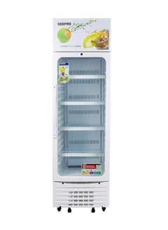 Buy Upright Showcase Refrigerator With Lock and Key 380 L 230 W GSC3807WRE-1 White in Saudi Arabia