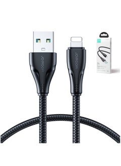 Buy Surpass Series 2.4A 1.2m USB - Lightning Cable - Joyroom S-UL012A11 Black in Egypt