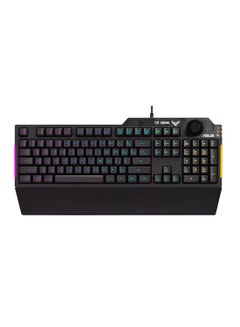 اشتري RA04 TUF Gaming K1 RGB Tactile Membrane Switch Detachable Wrist Rest Gaming Keyboard (Arabic) Black في الامارات