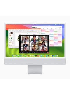 Buy 24-inch iMac with Retina 4.5K display: Apple M3 chip with 8‑core CPU and 10‑core GPU, 512GB SSD/Integrated Graphics English Silver in UAE