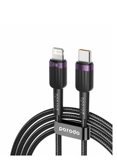 Buy Braided 20W PD C To Lightning Fast Charging Cable 1M Purple in UAE