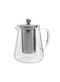 اشتري Glass Tea Pot with Stainless Steel Strainer RF8264 | 960 ML Clear في السعودية