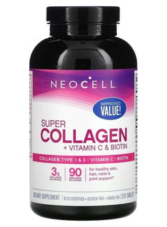 Buy Super Collagen + Vitamin C & Biotin, 270 Tablets in UAE