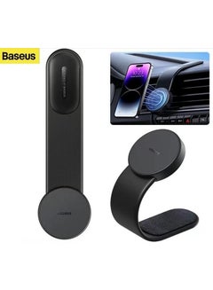 Buy C02 Pro Magnetic Wireless Phone Holder 15W Magsafe Car Mount Phone Holder Wireless Charger Bendable Memory Titanium Alloy For All Dashboard, Windshield Black in Saudi Arabia
