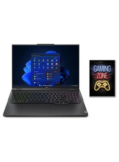 Buy Legion Pro 5 Gaming Laptop With 16-Inch Display, Core i9-13900HX Processor/64GB RAM/1TB SSD/8GB NVIDIA RTX 4070 Graphics Card/Windows 11 With Neon Game Quotes English Black in UAE