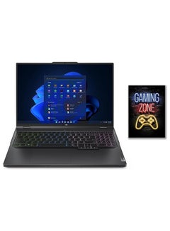 اشتري Legion Pro 5 Gaming Laptop With 16-Inch Display, Core i9-13900HX Processor/32GB RAM/2TB SSD/8GB NVIDIA RTX 4070 Graphics Card/Windows 11 With Neon Game Quotes English Grey في الامارات