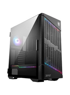 اشتري MPG Velox 100P Airflow Mid-Tower PC Case - E-ATX Motherboard Capacity, Tempered Glass Door, Optimized for Airflow, Mystic Light, Supports 2 x 360mm Radiators & Side Ventilation Configurations Black في الامارات