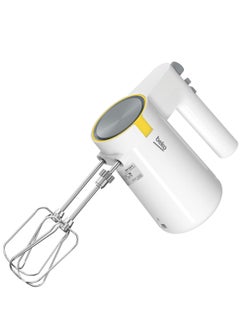 Buy Hand Mixer 5 Speeds Turbo Speed Stainless Steel Hooks 425 W HMM 62404 W White in Egypt