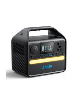 Buy 522 Portable Power Station 320Wh,Over 3,000 Charge/Discharge Cycles, Equipped with 2 USB-C Ports, AC300W, Pure Sine Wave, PowerIQ 3.0 Camping, Outdoors, Emergency Power Supply Black in Egypt