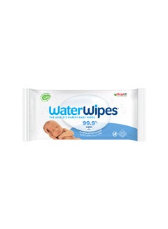 اشتري Original Plastic Free Baby Wipes, 60 Count, 99.9% Water Based Wet Wipes And Unscented for Sensitive Skin في الامارات
