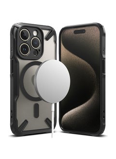 اشتري Fusion-X Magnetic Case Compatible With iPhone 15 Pro Case Anti-Fingerprint Rugged Shockproof Protective Phone Cover - Matte Black في الامارات