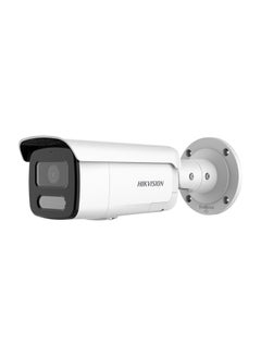 اشتري DS-2CD2T47G2-LSU/SL 4 MP ColorVu Strobe Light And Audible Warning Fixed Bullet Network Camera, 1/1.8" Progressive Scan CMOS, Focus On Human And Vehicle Targets Classification, H.265+, Built-In Two-Way Audio, IP67 White في الامارات