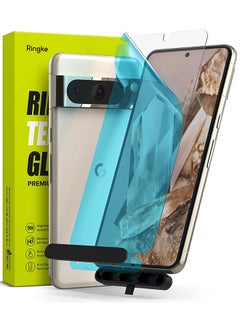Buy Full Cover Tempered Glass Screen Protector Compatible With Google Pixel 8 Pro, Premium 9H Hardness Protective Film With Installation Kit- 2 Pack Clear in UAE