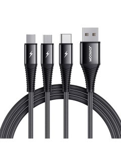 Buy Joyroom S-1230G4 3In1 (Lightning + Type-C + Micro) Fast Charging And Data Cable 1.2M - Black Black in Egypt