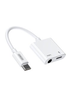 Buy Type-C To 3.5Mm Audio Conversion Cable/ Type-C To HIFI+PD Audio Converter White in Egypt