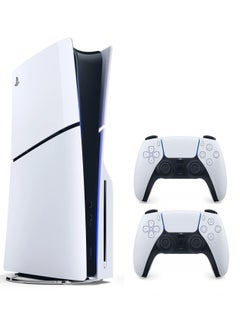 Buy PlayStation 5 Slim Disc Console Ksa version With Extra Controller White in Saudi Arabia