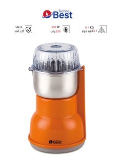 Buy Plastic Coffee Grinder 0.1 kg 250 W BCG-001 Orange in Saudi Arabia