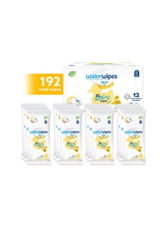 Buy Pack Of 12 Plastic-Free XL Bathing 99.9% Water Based Wipes, Unscented And Hypoallergenic For Sensitive Skin, 192 Count in Saudi Arabia