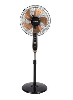 اشتري 16" Stand Fan Pedestal Fans with 5 Leaf Metal Blades for Strong Wind and 3-Speed Levels, 60 min Timer, Adjustable Height/ High Performance Motor, Ideal for Home, Office, Garage, Apar KNF6558 BLACK في الامارات