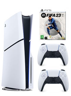 Buy PlayStation 5 Slim Disc Console With Extra Controller and EA FIFA 23 KSA VERSION in UAE