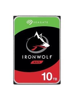 اشتري IronWolf, 10TB, NAS, Internal Hard Drive, CMR, 3.5 Inch, SATA, 6GB/s, 7.200 RPM, 256MB Cache, for RAID Network Attached Storage (ST10000VN000) 10 TB في الامارات