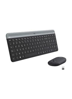 Buy MK470 Slim Wireless Keyboard & Mouse Combo, AZERTY French Layout Black in Saudi Arabia