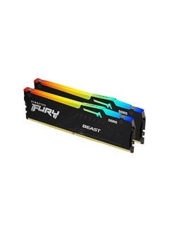 اشتري Fury Beast RGB 32GB (16GB x2) DDR5 Desktop Memory Kit, 6000MT/s Memory Speed, CL36 CAS Latency, Non-ECC, Intel XMP 3.0, 1.35v, 288 Pin, Blac 32 GB في الامارات