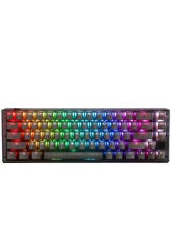 Buy One 3 SF Aura Clear Black Arabic Layout RGB LED Mechanical Keyboard Red Switch Black in UAE