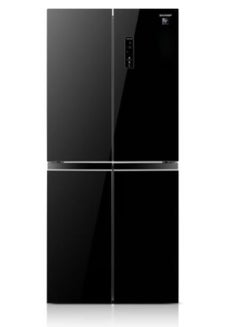 اشتري French Door Refrigerator 401 L Glass SJ-FH560-BK3 Black في الامارات