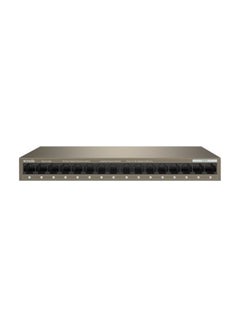 اشتري 16-Port Gigabit Ethernet Switch, 6 kV Lightning Protection, 32Gbps Capacity, 2Mb Buffer, Mini Steel Shell, One Key VLAN, <12W Power Consumption | TEG1016M Brown في السعودية