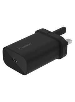 Buy BoostCharge 25W Wall Charger For Samsung Galaxy S23 With PPS (USB-C Power Delivery, Fast Charger For iPhone, Samsung, Galaxy Tab, iPad And More) Black in UAE