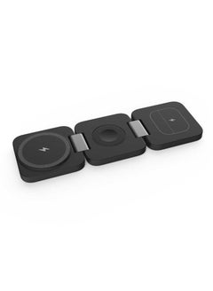 اشتري 3 in 1 Magsafe Wireless Foldable Charger - Black في مصر