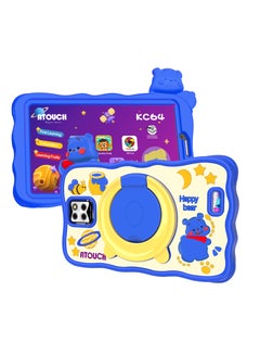 Buy Smart Android Kids Tablet 7-Inch Display Dual Sim 5G Network Built-In Stand Silicone Case With Carry Bag in UAE