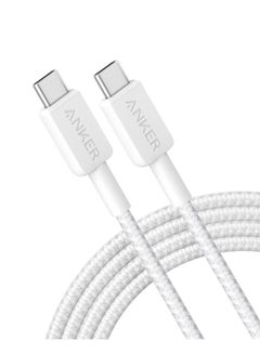 اشتري 322 USB-C To USB-C Cable, USB-C To USB-C Fast Charging Cord, 60W Max Power Delivery PD Charging For MacBook, iPad Pro 2020, Samsung Galaxy, Pixel, And More 6Ft 1.8M White في مصر