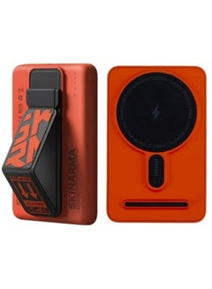 اشتري 5000 mAh Spunk Magnetic Wireless Power Bank 15W USB-C PD Orange Red في الامارات