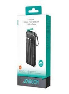 Buy 10000 mAh Outdoor Power Bank With 3 Built-in Cables Black in Egypt