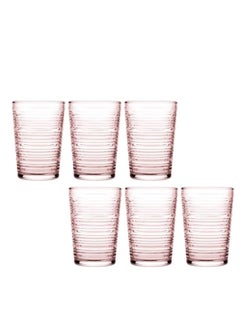 اشتري Pasabahce Juice and Water Cups Set of 6 -Granada- (290ml)- Pink-Turkey Origin pink في مصر