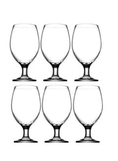 Buy Pasabahce Large Juice and Water Cups Set of 6 - Bistro- (400ml)- Clear-Turkey Origin clear in Egypt