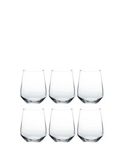 Buy Pasabahce Large Juice and Water Cups Set of 6 - Allegra- (425ml)- Turkey Origin clear in Egypt