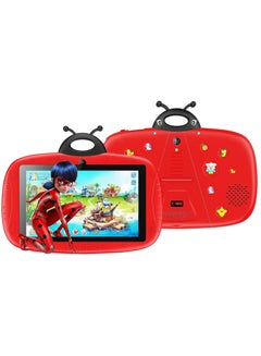Buy CM75 Android Kids Smart Tablet 7-Inch Display Wi-Fi And Bluetooth Built-In Stand Early Education Learning Tab Red in UAE